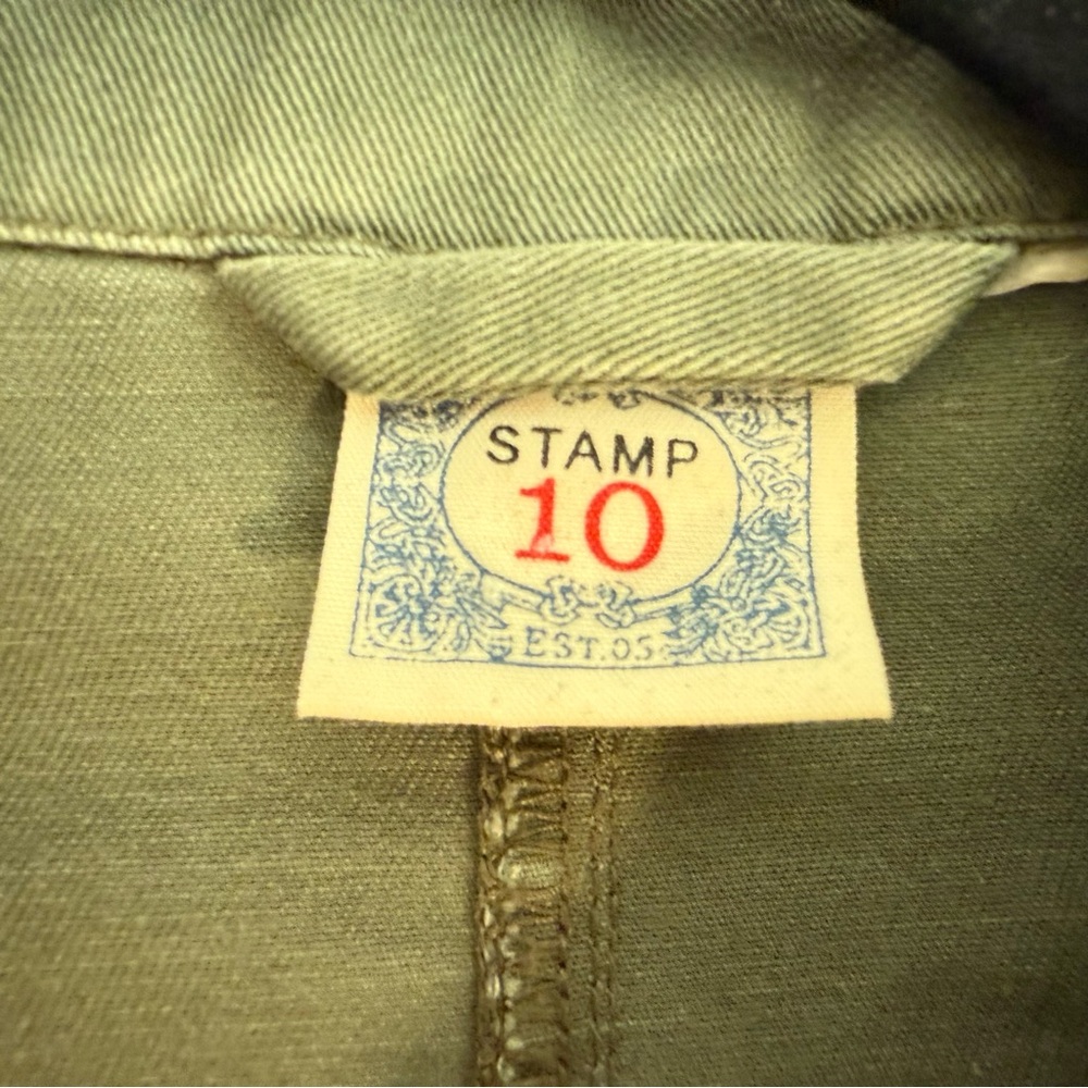 Authentic Stamp 10 Button Down Utility Jacket L/X… - image 3